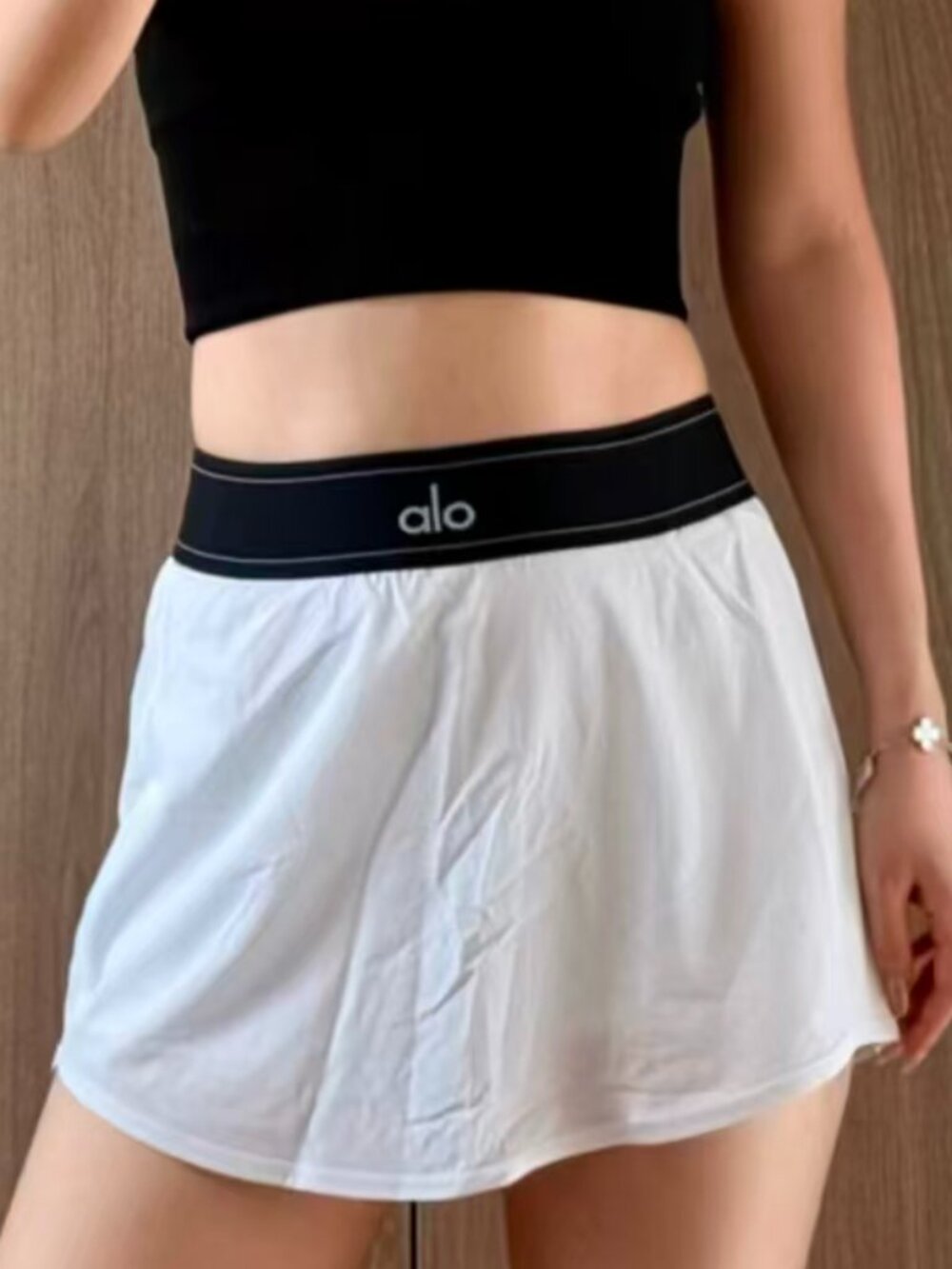 ALO Yoga Match Point Tennis Skirt White🤗🥇Sporty Chic Everyday